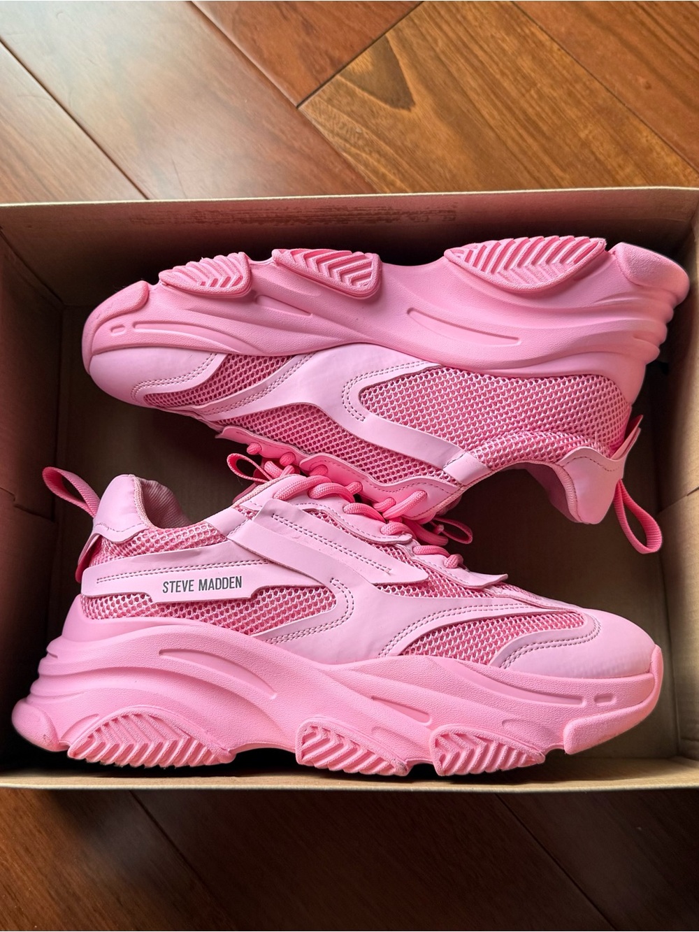 Steve Madden Possessions Chunky Sneakers - Bubblegum Pink - Picture 4 of 9